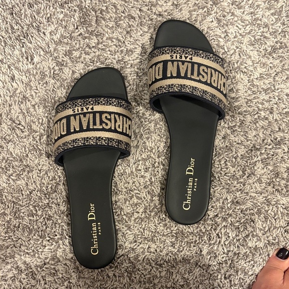 Dior Black and Tan Sandals - Picture 1 of 3
